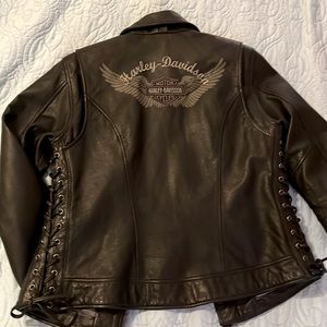 Harley -Davidson Premium Black Leather Coat